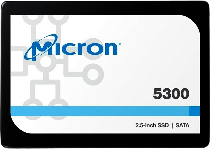 Твердотельный накопитель Micron 5300MAX 1.92TB SATA 2.5" 3D TLC R540/W520MB/s MTTF 3М 95000/70000 IOPS 17520TBW SSD Enterprise Solid State Drive, 1 year OEM