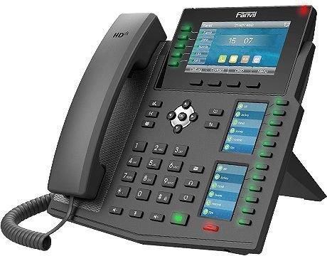 Fanvil IP телефон, 20 линий SIP, 2х10/100/1000, осн. цветной дисплей 480x272, записная нкига на 2000, IPv6.  60  клавиш быстрого набора, POE, БП в комплекте