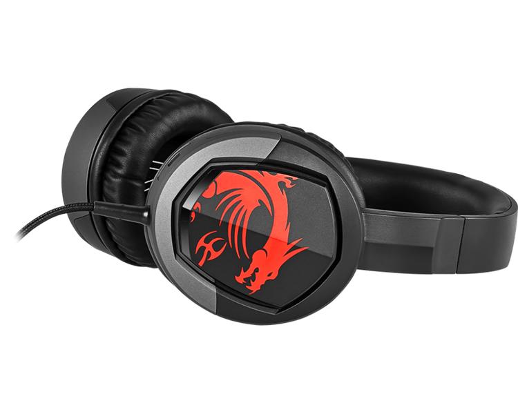 Гарнитура (наушники) Gaming Headset MSI Immerse GH30 V2, Stereo, In-line controller, lightweight foldable design, Y-Cable with 3.5mm Microphone and Speaker Jack