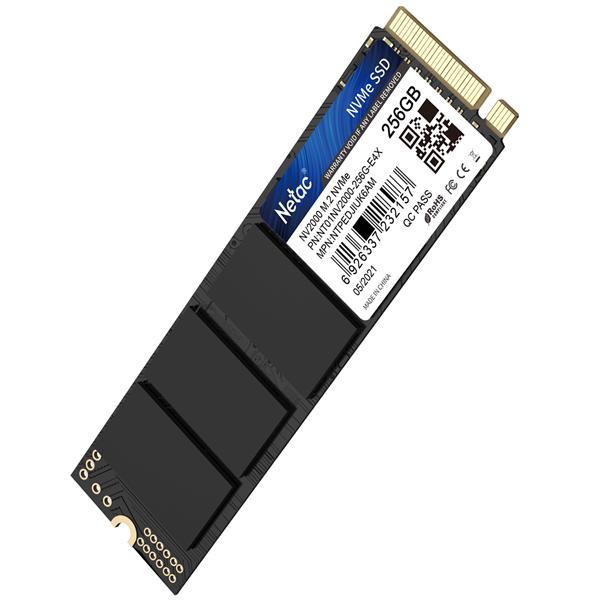 Ssd накопитель Netac SSD NV2000 256GB PCIe 3 x4 M.2 2280 NVMe 3D NAND, R/W up to 2500/1000MB/s, TBW 150TB, 5y wty