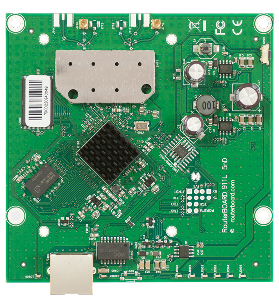 Точка доступа MikroTik 911 Lite5 dual with 600MHz Atheros CPU, 64MB RAM, 1x LAN, built-in 5Ghz 802.11a/n 2x2 two chain wireless, 2xMMCX connectors, RouterOS L3