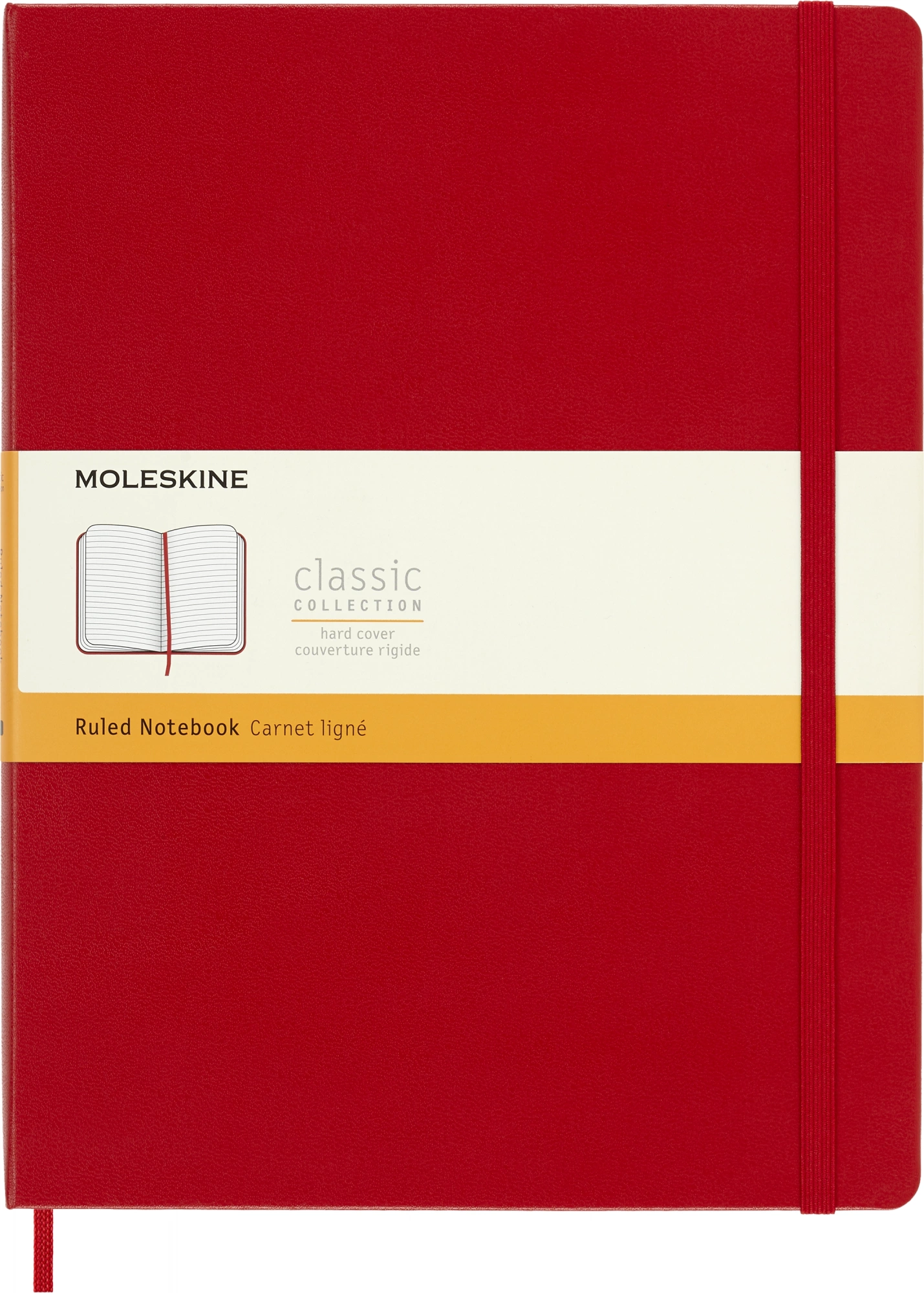Блокнот Moleskine CLASSIC QP090F2 XLarge 190х250мм 192стр. линейка твердая обложка красный