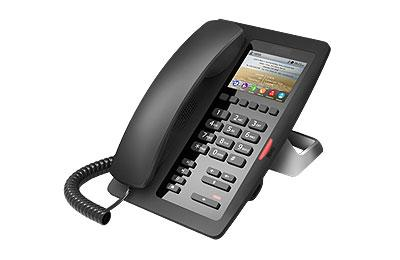 SIP-Телефон Fanvil H5, 2 SIP-акк., 3.5", 480x320 Цвет. экран, POE, БП в комп., 2x100 Mbps, Чёрный, 6 прог. клав.