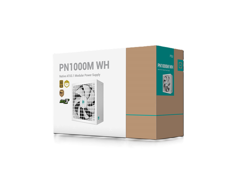 Блок питания Deepcool GAMERSTORM PN1000M WH (ATX 3.1, 1000W, Full Cable Management, PWM 135mm fan, Active PFC, 80+ GOLD, Active PFC + Full Bridge SRC LLC + DC/DC ,Gen5 PCIe, белый) RET (R-PNA00M-FC0W-WGEU) Блок питания Deepcool GAMERSTORM PN1000M WH (ATX 3.1, 1000W, Full Cable Management, PWM 135mm fan, Active PFC, 80+ GOLD, Active PFC + Full Bridge SRC LLC + DC/DC ,Gen5 PCIe, белый) RET (R-PNA00M-FC0W-WGEU)