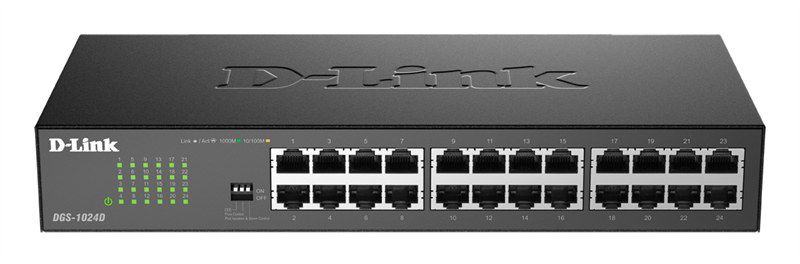 Коммутатор D-Link Неуправляемый коммутатор, 24x1000Base-T, защита от статического электричества до 1 кВ, корпус металл Коммутатор D-Link Неуправляемый коммутатор, 24x1000Base-T, защита от статического электричества до 1 кВ, корпус металл