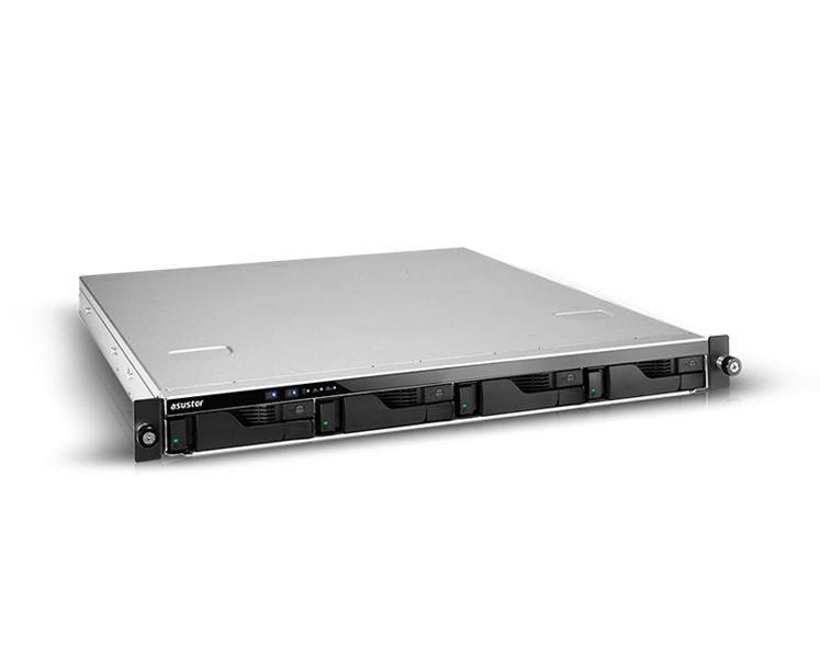 Сетевое хранилище ASUSTOR AS6504RS 4Bay/Intel Atom C3538, 2.1GHz/8GB DDR4/noHDD,LFF(HDD,SSD),/2x1GbE(LAN)/4xUSB3.2
