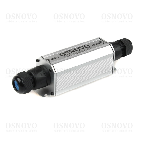 Уличный удлинитель Ethernet+PoE OSNOVO E-PoE/1GW Уличный PoE удлинитель 10M/100M/1000M Gigabit Ethernet до 500м (до 22W). Увеличение расстояния передачи данных + питание на 100м. При каскадном подключении - 2 x E-Poe/1GW: до 300м (д