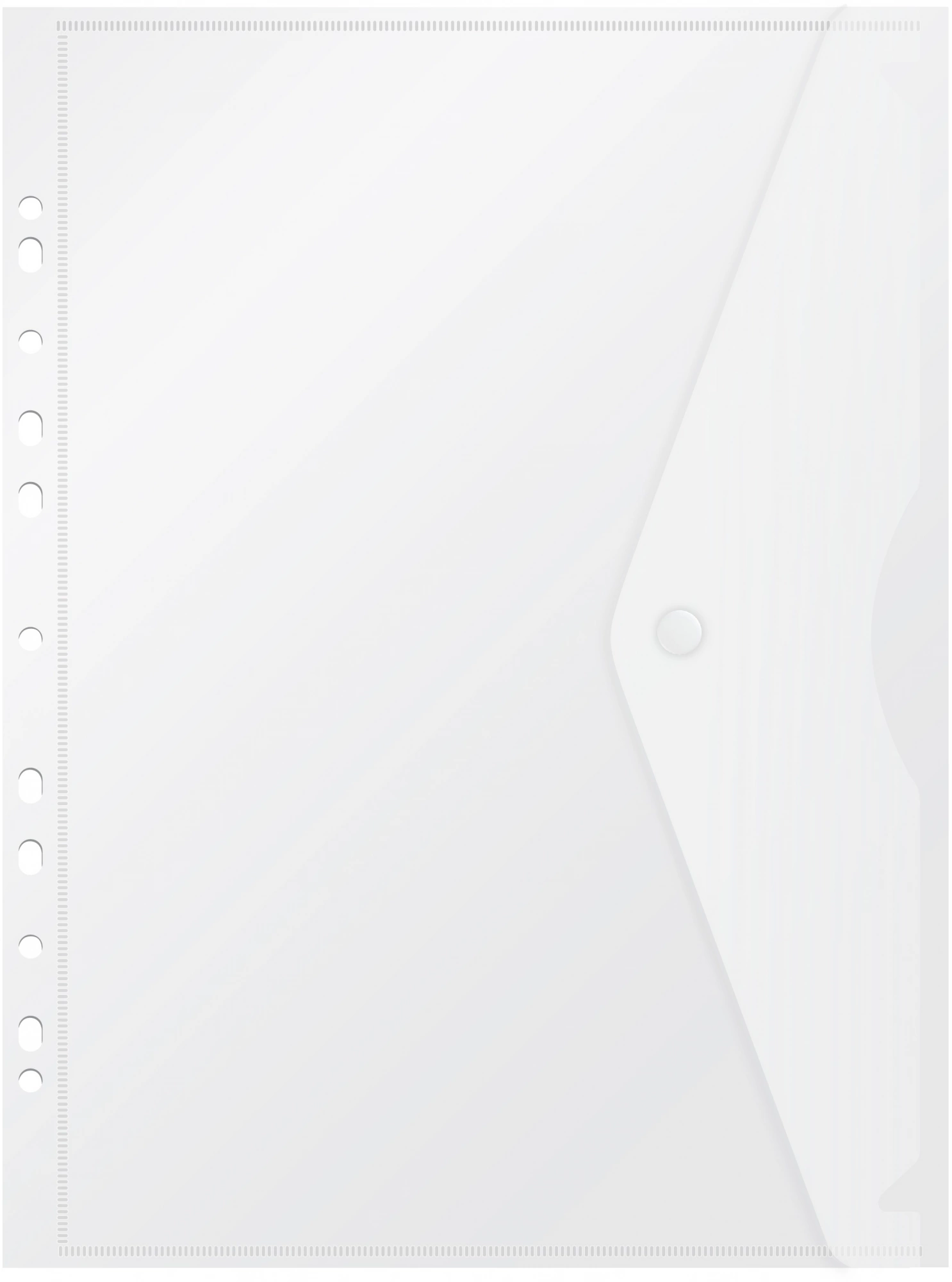 Конверт на кнопке Бюрократ -PK880CLEAR/1 A4 с перфорац. по длинной стороне пластик 0.18мм прозрачный Конверт на кнопке Бюрократ -PK880CLEAR/1 A4 с перфорац. по длинной стороне пластик 0.18мм прозрачный