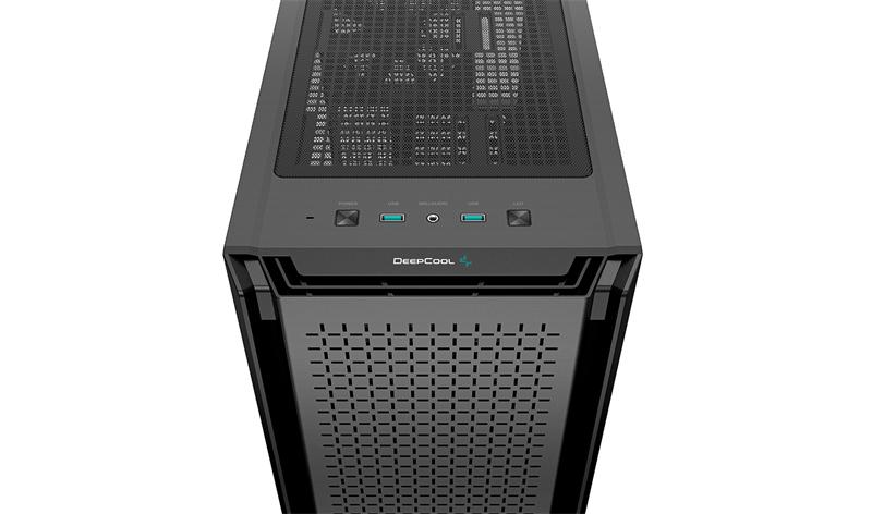 Корпус Deepcool CG560 без БП, боковое окно (закаленное стекло), 3xARGB LED 120мм вентилятора спереди и 1x140мм вентилятор сзади, черный, ATX