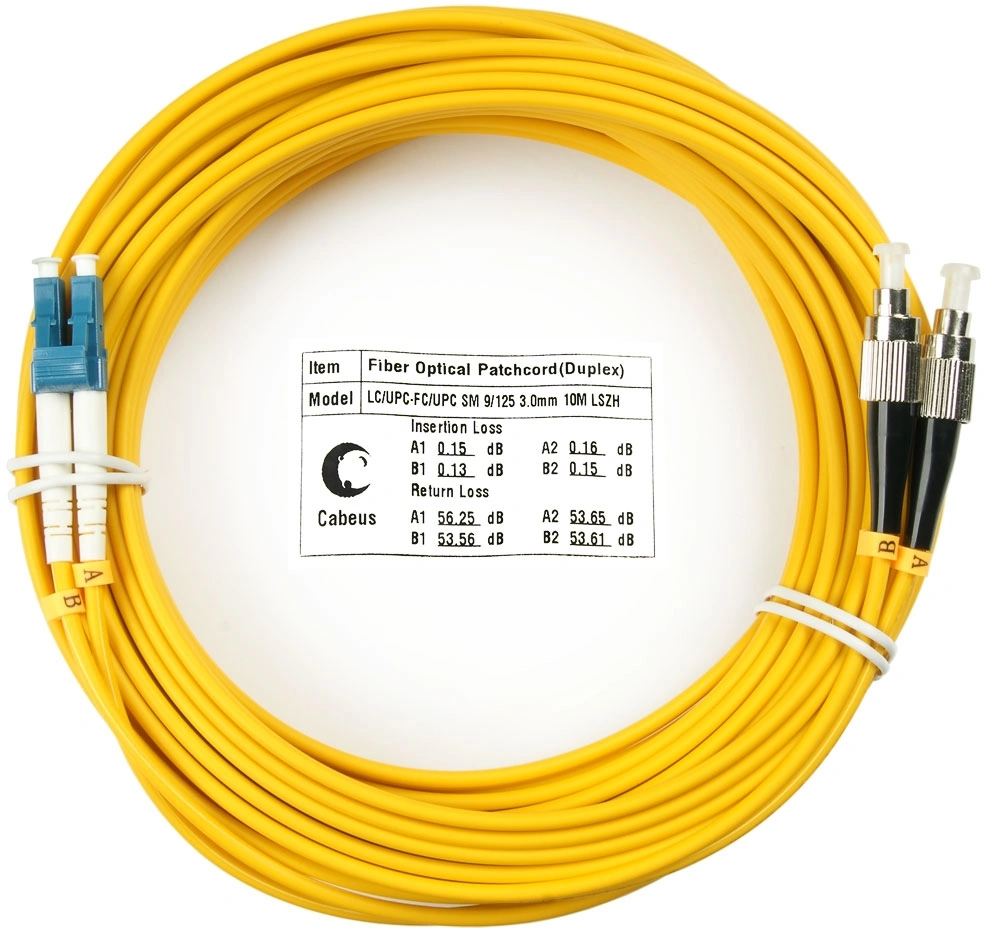 Патч-корд Cabeus FOP(D)-9-LC-FC-10M 2x9/125 OS2 LC дуплекс-FC дуплекс 10м LSZH желтый