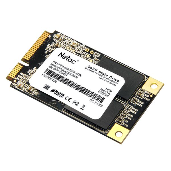 Ssd накопитель Netac SSD N5M 256GB mSATA SATAIII 3D NAND, R/W up to 540/490MB/s, TBW 140TB, 3y wty