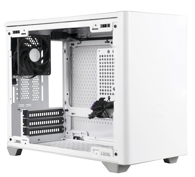 Корпус Cooler Master MasterBox NR200P, USB3.0x2, 1x92 Fan, 2x120 Fan, White, TG panel, w/o PSU, mITX