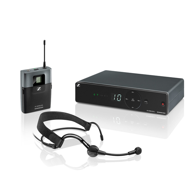 РЧ-системы и элементы Sennheiser XSW 1-ME3-B Презентационная РЧ-система, 614-638 МГц, 10 каналов, настольный приёмник, поясной передатчик, головной микрофон ME3-II
