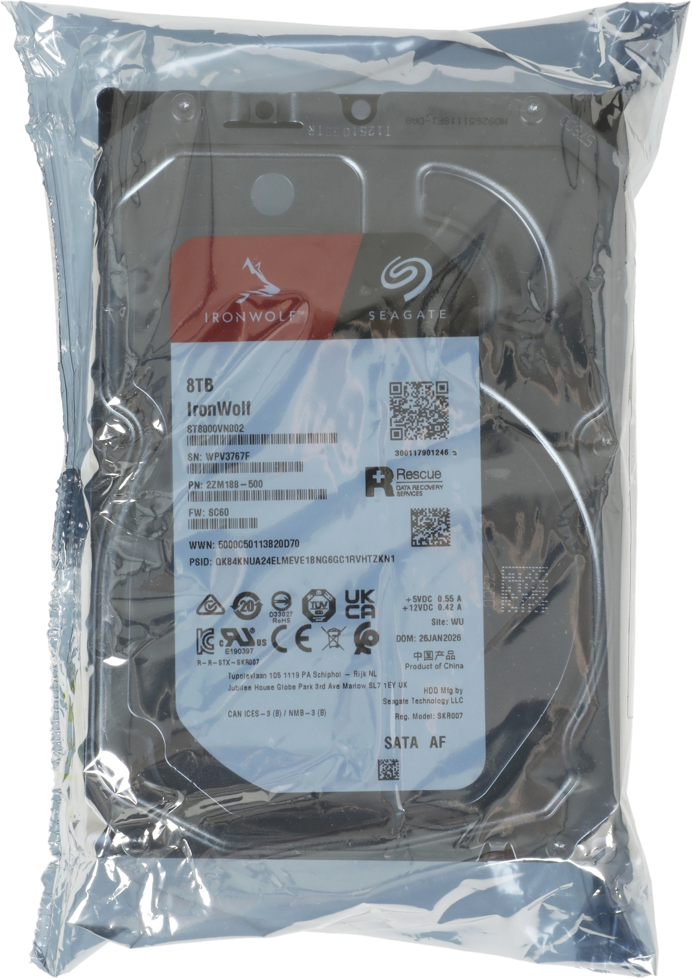 Жесткий диск Seagate SATA-III 8TB ST8000VN002 NAS Ironwolf 512E (5400rpm) 256Mb 3.5" Жесткий диск Seagate SATA-III 8TB ST8000VN002 NAS Ironwolf 512E (5400rpm) 256Mb 3.5"