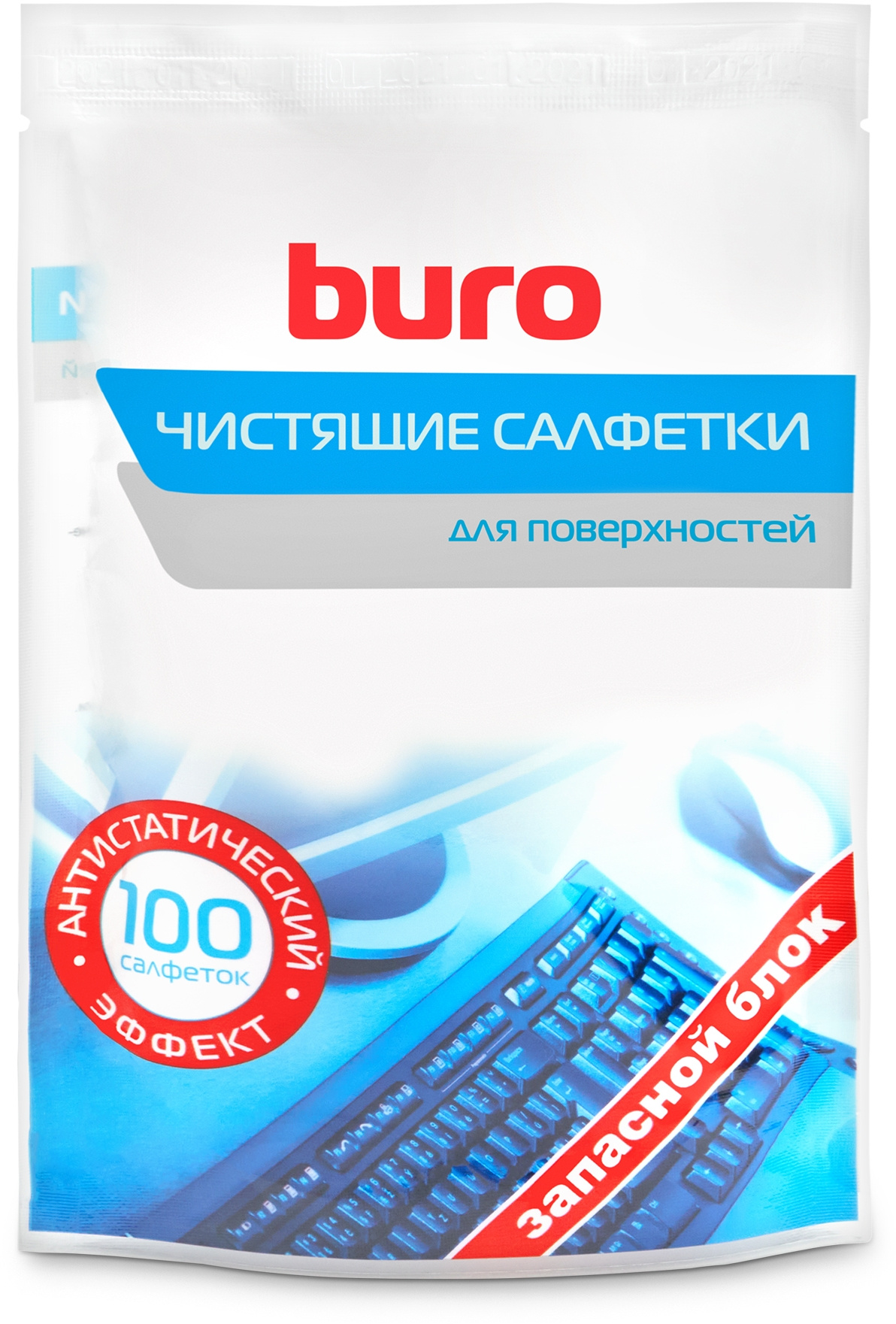 Салфетки Buro BU-Zsurface для поверхностей мягкая упаковка 100шт влажных Салфетки Buro BU-Zsurface для поверхностей мягкая упаковка 100шт влажных