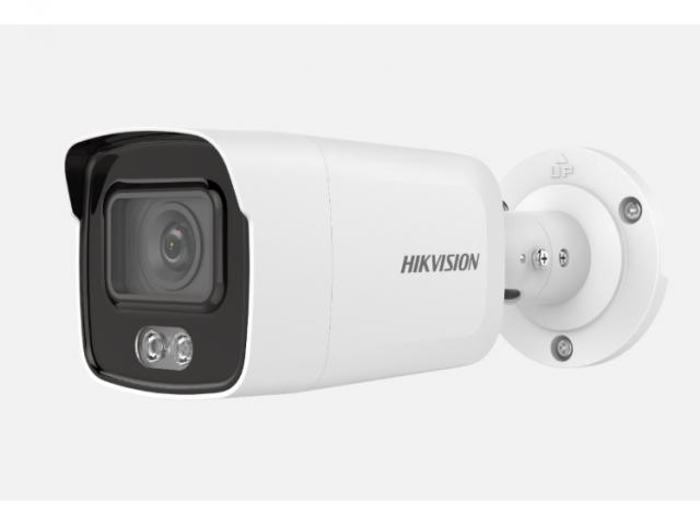  Hikvision DS-2CD2047G2-LU(C)(4mm) 4Мп уличная цилиндрическая IP-камера с LED-подсветкой до 40м и технологией AcuSense 1/1.8" Progressive Scan CMOS; объектив 4мм; угол обзора 94°;  0.0005лк@F1.0; сжат