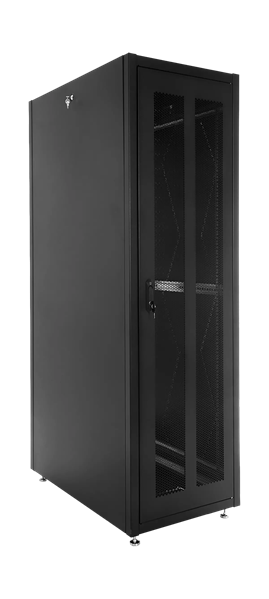 Шкаф ЦМО Шкаф телекоммуникационный напольный ЭКОНОМ 48U (800х1000) дверь перфорированная 2 шт., цвет черный