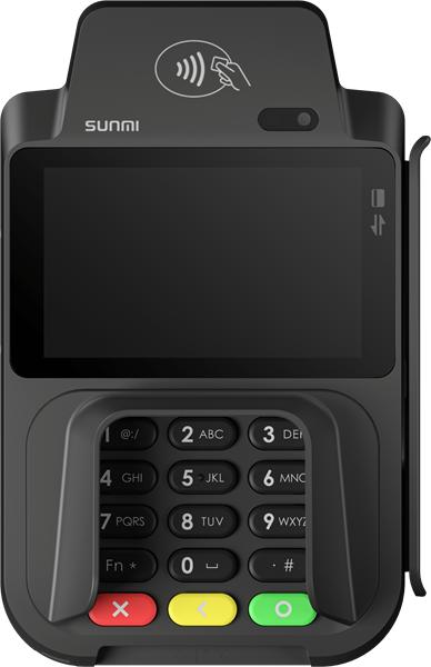 Pos терминал SUNMI P2 SMARTPAD CN&EN(2GB+16GB, 0.3M Carmera, MSR+IC+NFC, WIFI, 2*SAM, SD,EU Adapter)