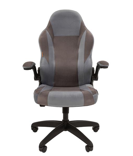  Офисное кресло Chairman   game 55 Россия голубой/серый велюр Т71/Т55 пластик черный