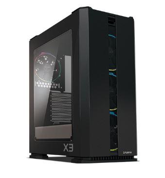 Корпус ZALMAN X3, ATX, BLACK, WINDOW, 2x3.5", 2x2.5", 2xUSB2.0, 2xUSB3.0, FRONT 3x120mm RGB, REAR 1x120mm RGB (незначительное повреждение коробки)