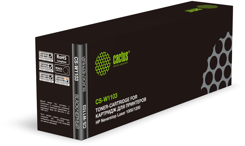 Картридж лазерный Cactus CS-W1103 W1103 черный (2500стр.) для HP Neverstop Laser 1000/1200 Картридж лазерный Cactus CS-W1103 W1103 черный (2500стр.) для HP Neverstop Laser 1000/1200
