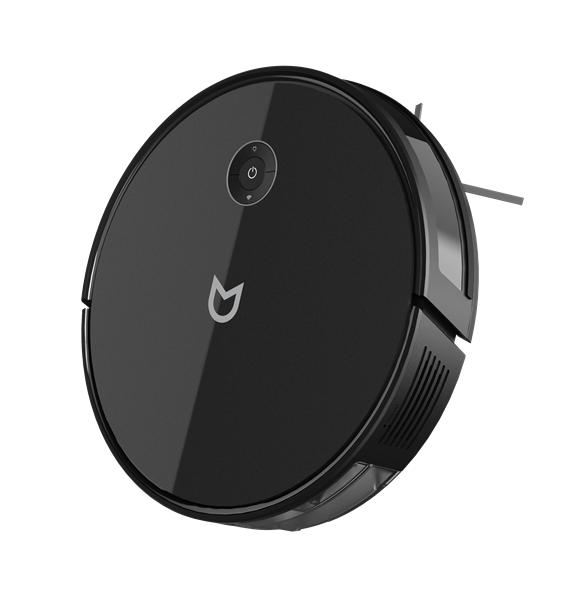 Робот-пылесос с гироскопом Robot vacuum IRBIS Bean 0421,2500 mAh,28W,3000Pa, Hyroscope, Black, charging stat, remote, roller brush & cloth for wet,2 in 1 water tank&dust collector, brushes 3,HEPA filter2, cleaning brush