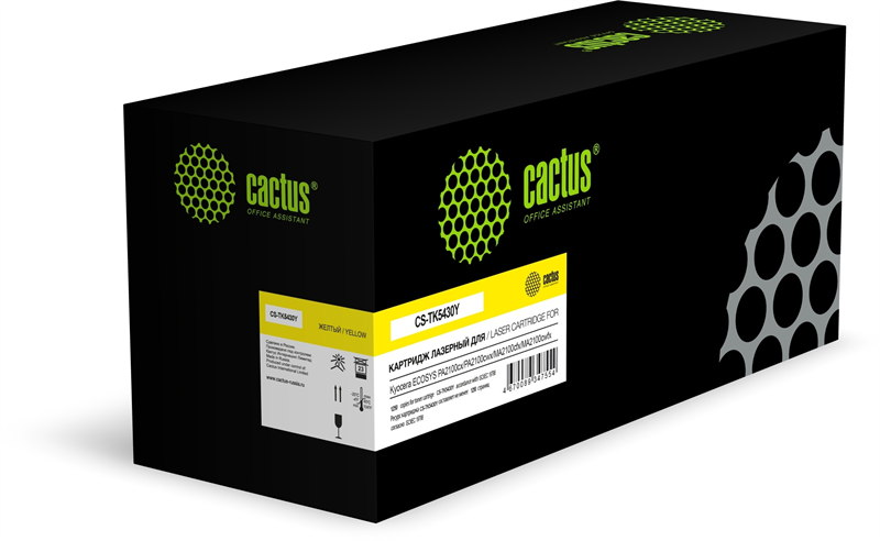 Картридж лазерный Cactus CS-TK5430Y TK-5430Y желтый (1250стр.) для Kyocera Ecosys PA2100cx/PA2100cwx/MA2100cfx/MA2100cwfx Картридж лазерный Cactus CS-TK5430Y TK-5430Y желтый (1250стр.) для Kyocera Ecosys PA2100cx/PA2100cwx/MA2100cfx/MA2100cwfx