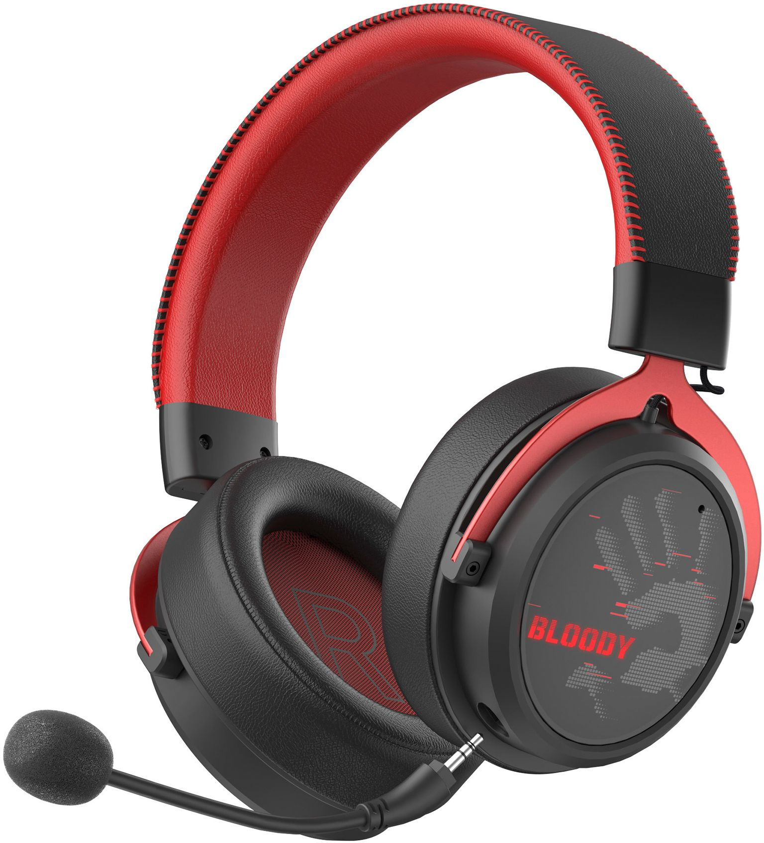 Наушники с микрофоном A4Tech Bloody MR590 Sports красный/черный 1.5м мониторные BT/Radio/3.5mm оголовье (MR590+ WIRED/SPORT RED) Наушники с микрофоном A4Tech Bloody MR590 Sports красный/черный 1.5м мониторные BT/Radio/3.5mm оголовье (MR590+ WIRED/SPORT RED)