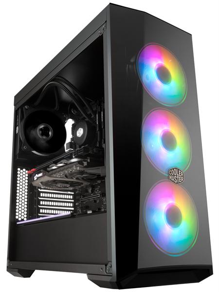 Корпус Cooler Master MasterBox 5 Lite RGB, USB 3.0 x 2, 1xFan, 3x120mm ARGB Fan, Black, Splitter cable + Controller, ATX, w/o PSU