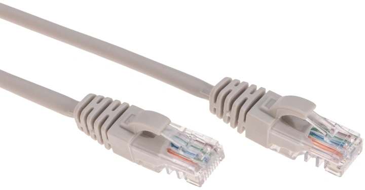 Кабельная сборка REXANT 02-0100-3 Шнур коммутационный патч-корд U/UTP CAT 5e, RJ45-RJ45, 26AWG, LSZH, серый, 3м REXANT