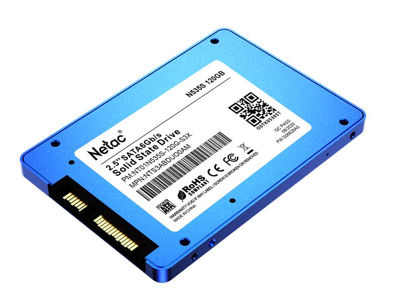 Ssd накопитель Netac SSD N535S 120GB 2.5 SATAIII 3D NAND, 7mm, R/W up to 510/440MB/s, TBW 70TB, 5y wty
