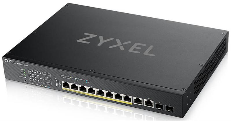  Гибридный мультигигабитный Smart L2+ коммутатор PoE++ Zyxel NebulaFlex XS1930-12HP, rack 19", 10xRJ-45: 1/2,5/5/10G (8 из них PoE++ (802.3bt), 2xSFP+, бюджет PoE 375 Вт, автономное/облачное управление