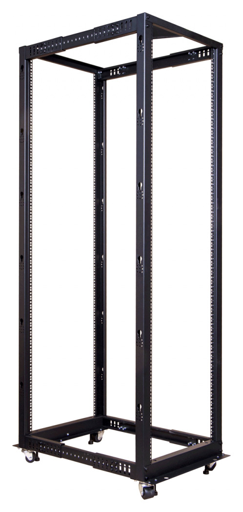 Стойка двухрамная 42U, с регулируемой глубиной (560-1020 мм), черная