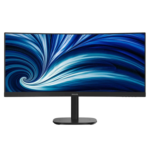 Монитор 34" Philips 34B2N3500C Curved 3440x1440, WLED, 21:9, VA, 350cd, 4ms, 3500:1, 178/178, 2*HDMI, DP, 4x USB 3.2, USB-C(90W), SmartKVM, RJ45, 120Hz, Tilt, Height, Swivel, Sptak, Internal, VESA, Black, 3y