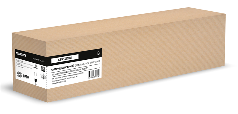 Картридж лазерный Cactus CS-SPC360EBK 408184 черный (7000стр.) для Ricoh SP C360DNw/SP C360SNw/SP C360SF Картридж лазерный Cactus CS-SPC360EBK 408184 черный (7000стр.) для Ricoh SP C360DNw/SP C360SNw/SP C360SF