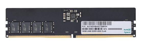 Оперативная память Apacer  DDR5  16GB  4800MHz DIMM (PC5-38400) CL40 1.1V (Retail) 2048*8  3 years (AU16GHB48CTBBGH/FL.16G2A.PTH)