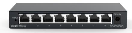 Коммутатор Reyee 8-Port  unmanaged Switch, 8 10/100base-t Ethernet  RJ45 Ports , Steel Case