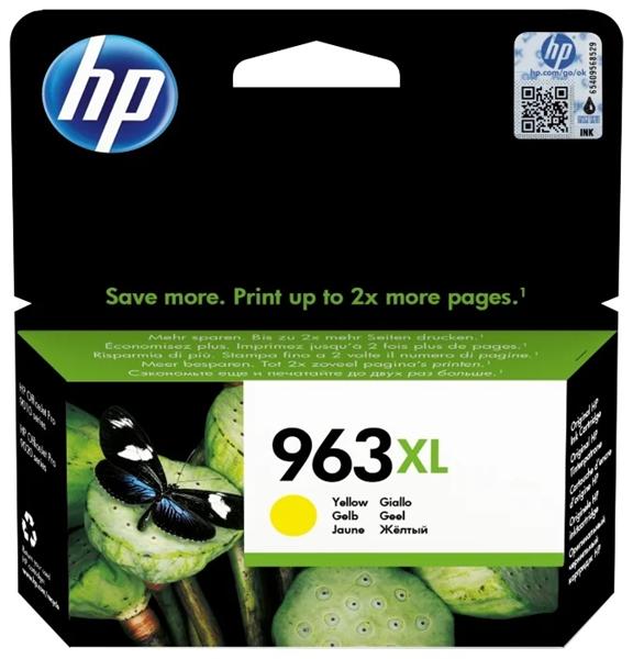  Cartridge HP 963XL для OfficeJet 9010/9020, желтый (1 600 стр.)