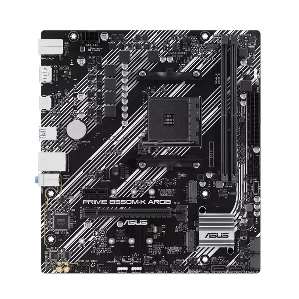 Материнская плата ASUS PRIME B550M-K ARGB, AM4, B550, 2*DDR4, 4*SATA, 2*M.2, 4*USB 3.2, 2*USB 2.0, 2*PCIx16, 1*PCIx1, DP+HDMI, mATX Материнская плата ASUS PRIME B550M-K ARGB, AM4, B550, 2*DDR4, 4*SATA, 2*M.2, 4*USB 3.2, 2*USB 2.0, 2*PCIx16, 1*PCIx1, DP+HDMI, mATX