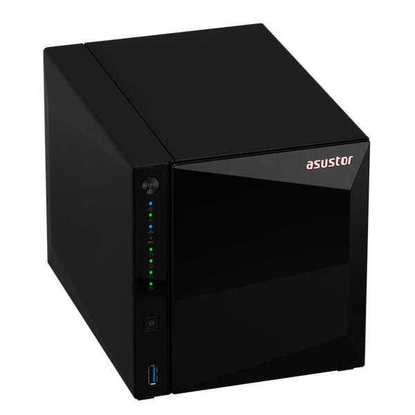 Сетевое хранилище ASUSTOR AS3304T 4-Bay NAS/MPl/Cel 1.4GHz Quad Core/2GBDDR4/noHDD,LFF(HDD,SSD),/1x1GbE(LAN)/3xUSB3.2; 90IX01L0-BW3S00