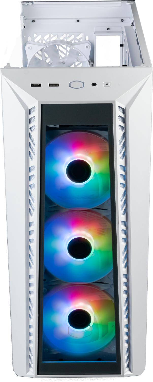 Корпус Cooler Master MasterBox 520 WHITE U3x1, U3.1type Cx1, Audio, ARGB fanx3, front TG panel