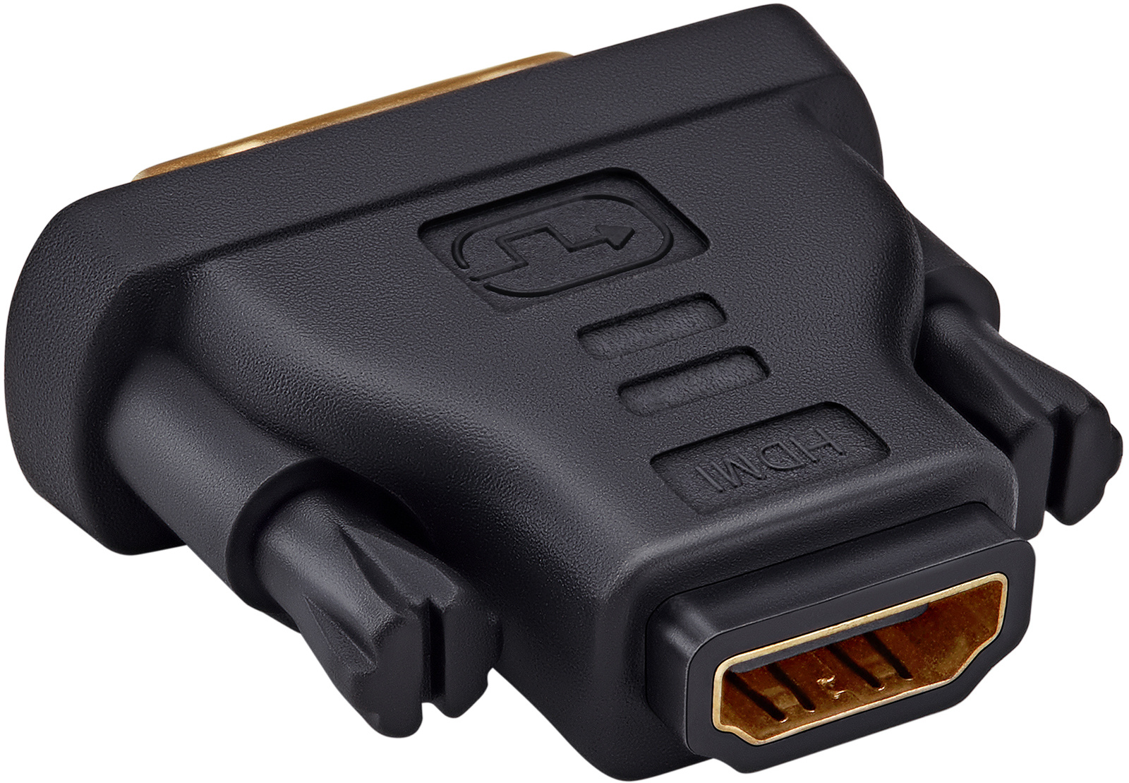 Кабель-переходник Buro DVI-D (m)/HDMI (f) позолоч.конт. черный (BHP RET ADA_HDMI-DVI)