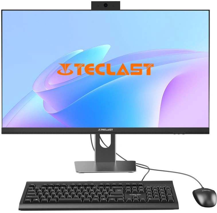 Моноблок Teclast T24 Air 23.8" Full HD Core Ultra 5 225 (3.3) 16Gb SSD512Gb Graphics CR Windows 11 Pro GbitEth WiFi BT 120W клавиатура мышь Cam черный 1920x1080