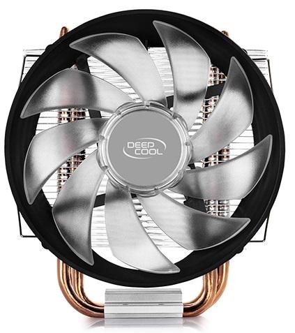 Кулер DEEPCOOL GAMMAXX300B LGA1366/1156/55/51/50/775/FM2/+/FM1/AM3/+/AM2/+/AM4 (24шт/кор, TDP 130Вт, PWM, Blue Led, 3 тепл. трубки прямого контакта,120мм вент-р,17.8~21dB(A)) RET