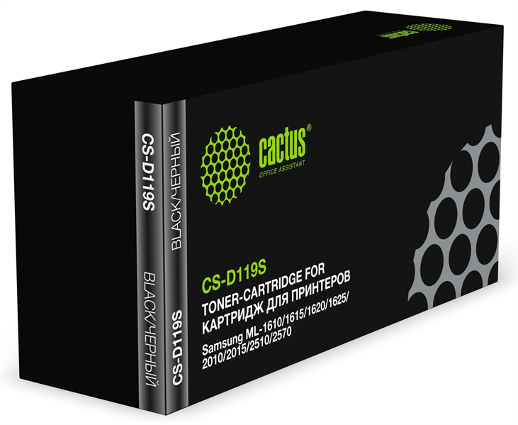 Картридж лазерный Cactus CS-D119S MLT-D119S черный (2000стр.) для Samsung ML-1610/1615/1620/1625/2010/2015/2510/2570/257