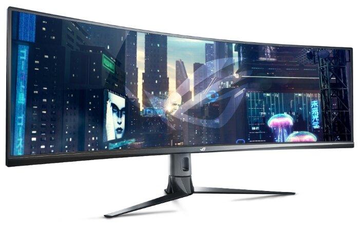 Монитор ASUS 49" ROG Strix XG49VQ VA LED изогнутый 3840x1080, 4ms, 450cd/m2, 178°/178°, 3000:1, HDMI*2, DP, USB-Hub, 144Hz, HDR, MM, FreeSync, Tilt, Swivel, HAS, VESA, Black, 90LM04H0-B01170 3 years