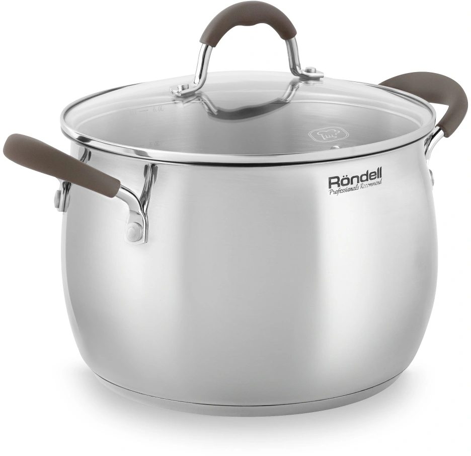 Кастрюля/ Кастрюля Rondell Konzept RDS-1230 6л. d=22см (с крышкой) стальной Кастрюля/ Кастрюля Rondell Konzept RDS-1230 6л. d=22см (с крышкой) стальной