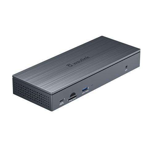 Док-станция Docking Station WAVLINK USB-C/Thunderbolt3/USB-A Quad 4K Display/100W PowerDelivery Include 20V/9A Power Adapter/ 4xUSB3.0/1xUSB-C/4xDP 4K 60HZ/4xHDMI 4K 60HZ/1xGigabit LAN/1xAudio In/Out/1xCardReader