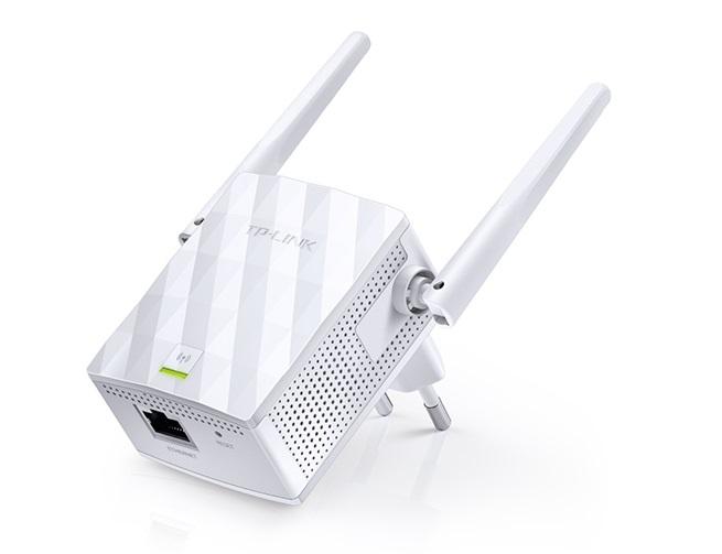  TP-Link TL-WA855RE, N300 Усилитель Wi-Fi сигнала, до 300 Мбит/с на 2,4 ГГц, 2 внешние антенны, 1 порт 10/100 Мбит/с, подключение к настенной розетке