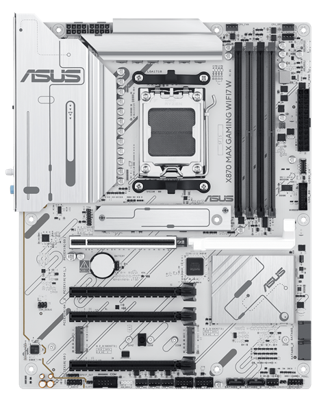 Материнская плата ASUS X870 MAX GAMING WIFI7 W, AM5, X870, 4*DDR5, 4*SATA, 3*M.2, 4*USB 3.2, 4*USB 2.0, 2*Type-C, 5*PCIx16, HDMI, ATX; 90MB1LZ0-M0EAY0 Материнская плата ASUS X870 MAX GAMING WIFI7 W, AM5, X870, 4*DDR5, 4*SATA, 3*M.2, 4*USB 3.2, 4*USB 2.0, 2*Type-C, 5*PCIx16, HDMI, ATX; 90MB1LZ0-M0EAY0